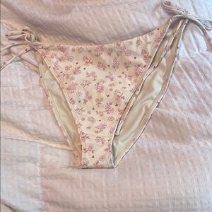 PacSun Pink Floral Tie-Side Bikini Bottoms